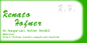renato hofner business card
